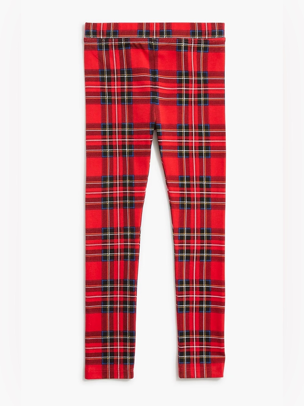 Jcrew Girls' red tartan printed leggings 4/5
